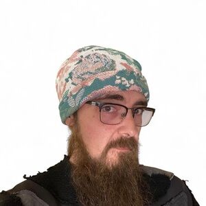 Handmade Floral Tapestry Beanie